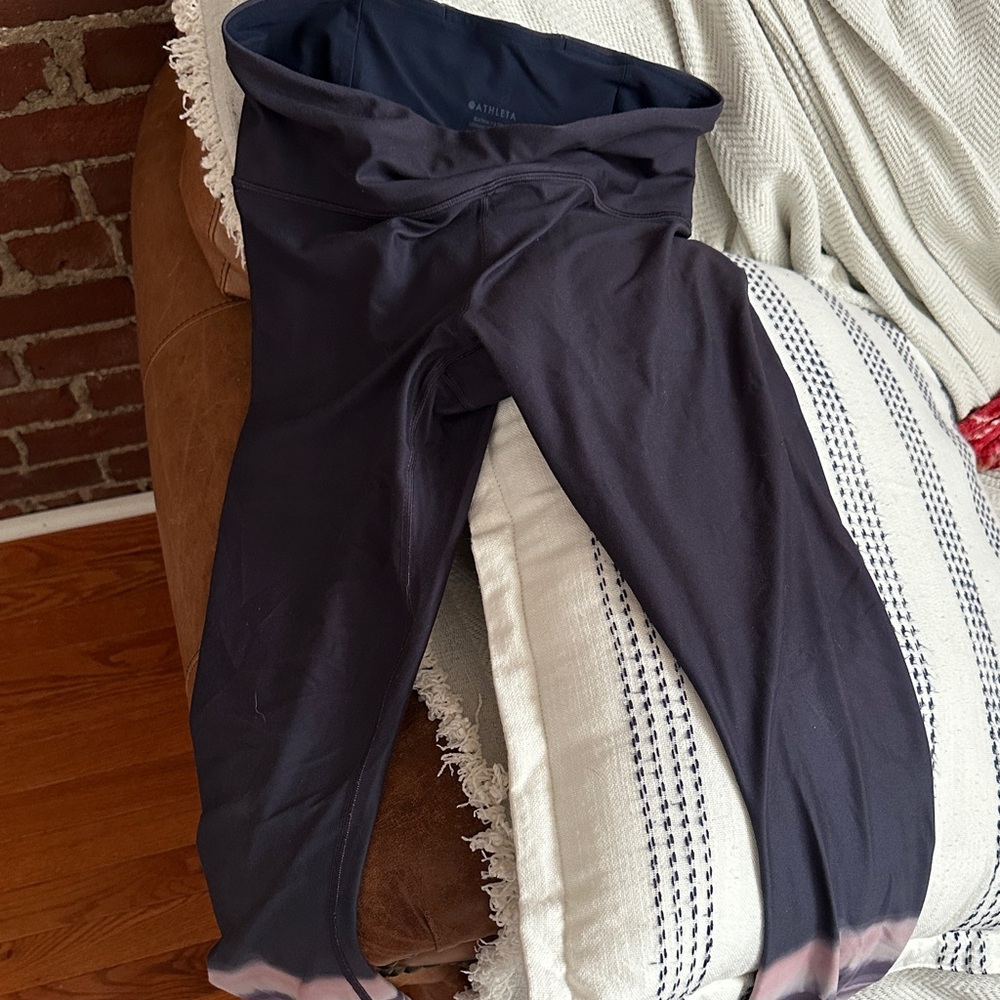 Athleta Purple Leggings with Pink Accents